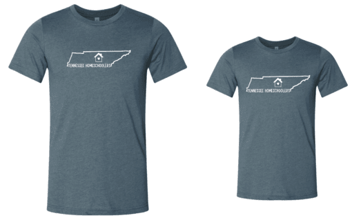 Blue Tennessee State Outline Logo Shirt