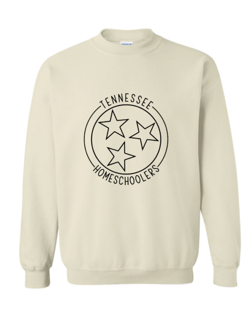 Cream Tri-Star Logo Crewneck