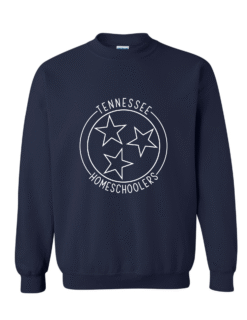 Navy Tri-Star Logo Crewneck