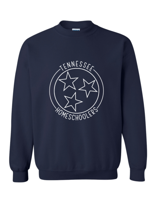 Navy Tri-Star Logo Crewneck