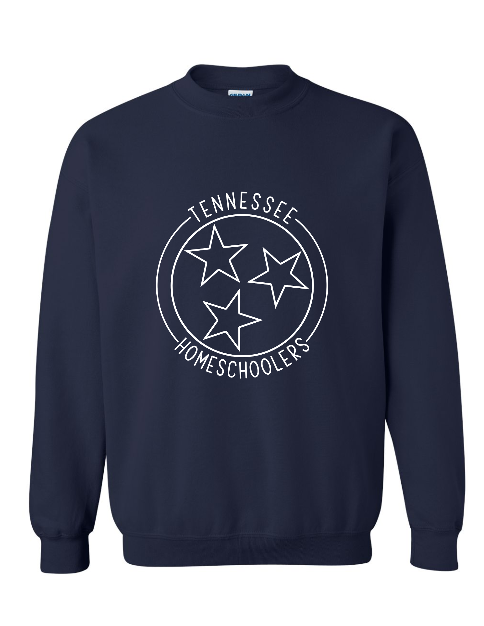 Navy Tri-Star Logo Crewneck