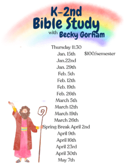 K-2 Bible Class