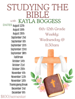 6th & Up Studying the Bible